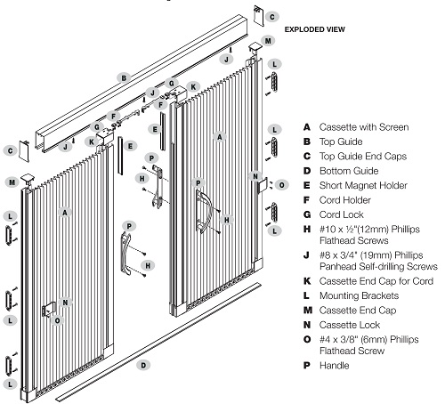 Genius sheer advance pleated re-sizable retractable door screens